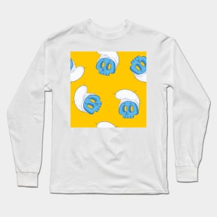 Zkull series: BlueZmurf pattern Long Sleeve T-Shirt